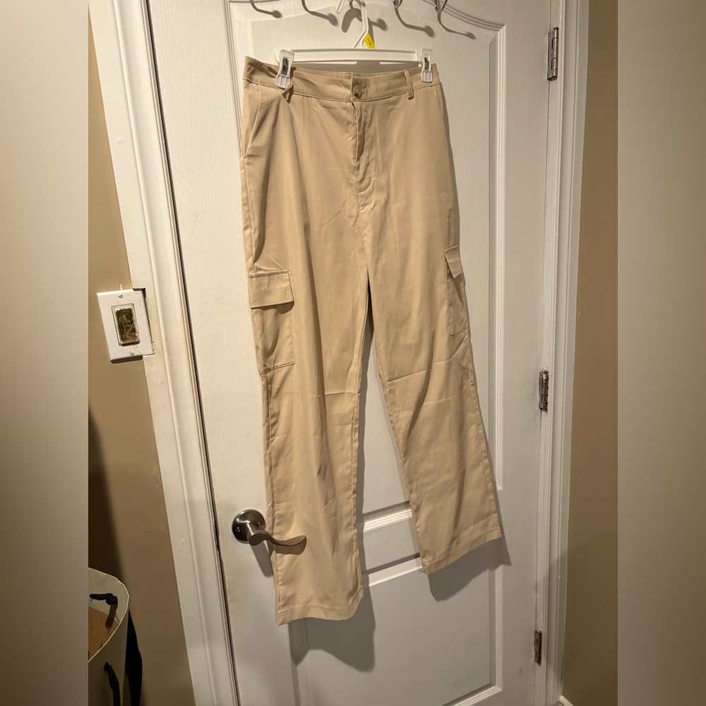 Beige Cargo Pants